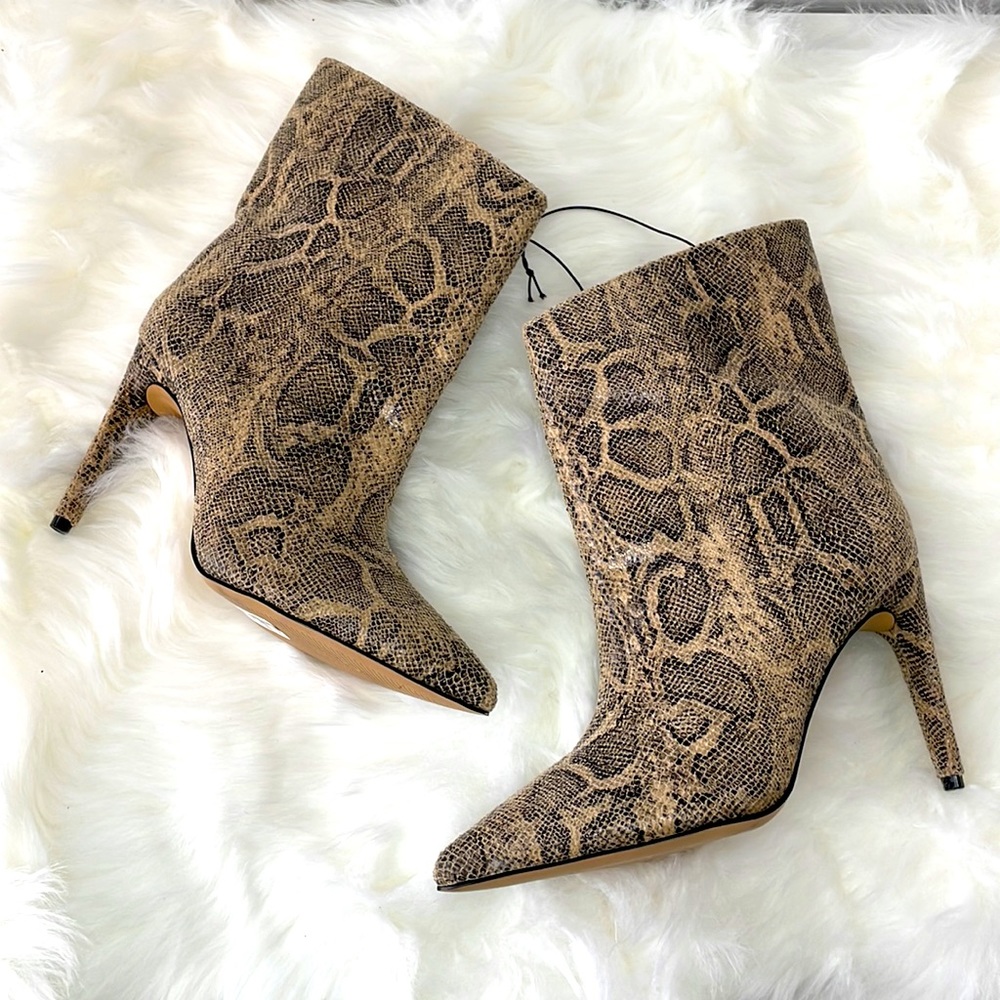 Express‎ Snakeskin Embossed Booties